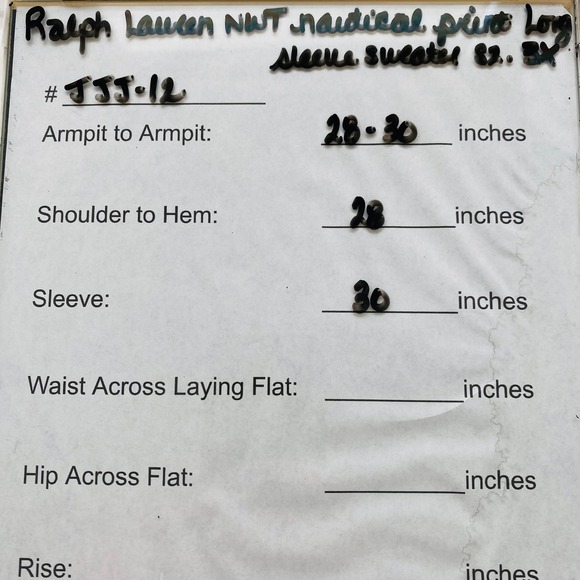 PLUS Ralph Lauren NWT Navy & Red Rope Print Crewneck Sweater Size 3X - Picture 11 of 11